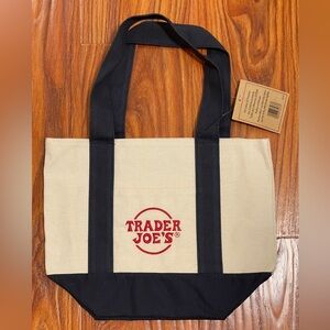 Trader Joe’s Canvas Mini Tote Bag Navy Color